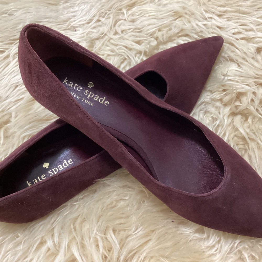 Kate Spade Burgundy Suede Pump